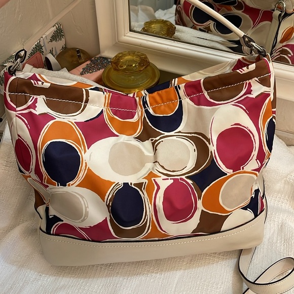 COACH- Park hand drawn scarf print hobo bag - NWT - Picture 2 of 14